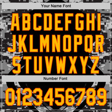 Laden Sie das Bild in den Galerie-Viewer, Custom Stitched Black Gold-Orange 3D Pattern Design Camo Sportswear Pullover Sweatshirt Hoodie