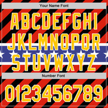 Laden Sie das Bild in den Galerie-Viewer, Custom Stitched Black Yellow Red Blue-White 3D Pattern Design American Flag Inspire Patriotic Sportswear Pullover Sweatshirt Hoodie