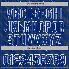 Load image into Gallery viewer, Custom Stitched Royal White 3D Pattern Design Slant Lines Sports Pullover Sweatshirt Hoodie