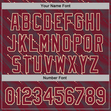 Load image into Gallery viewer, Custom Stitched Crimson Cream 3D Pattern Design Slant Lines Sports Pullover Sweatshirt Hoodie