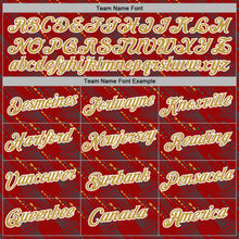 Load image into Gallery viewer, Custom Stitched Red Old Gold-White 3D Pattern Design Slant Lines Sports Pullover Sweatshirt Hoodie