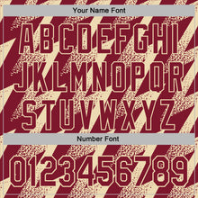 Laden Sie das Bild in den Galerie-Viewer, Custom Stitched Crimson Cream 3D Pattern Design Zigzag Shape Sports Pullover Sweatshirt Hoodie