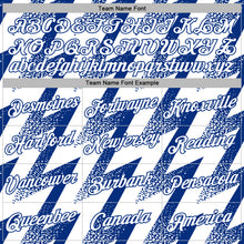 Charger l'image dans la galerie, Custom Stitched White Royal 3D Pattern Design Zigzag Shape Sports Pullover Sweatshirt Hoodie