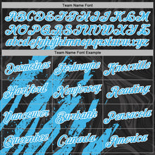 Charger l'image dans la galerie, Custom Stitched Black Sky Blue-White 3D Pattern Design Splash Sports Pullover Sweatshirt Hoodie