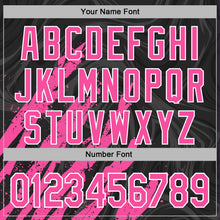 Charger l'image dans la galerie, Custom Stitched Black Pink-White 3D Pattern Design Splash Sports Pullover Sweatshirt Hoodie