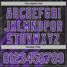 Charger l'image dans la galerie, Custom Stitched Black Purple-White 3D Pattern Design Splash Sports Pullover Sweatshirt Hoodie