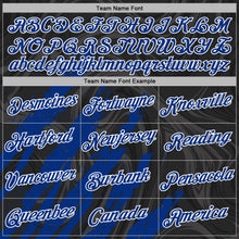 Charger l'image dans la galerie, Custom Stitched Black Royal-White 3D Pattern Design Splash Sports Pullover Sweatshirt Hoodie