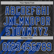 Charger l'image dans la galerie, Custom Stitched Black Royal-White 3D Pattern Design Splash Sports Pullover Sweatshirt Hoodie