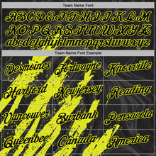 Charger l'image dans la galerie, Custom Stitched Black Neon Yellow 3D Pattern Design Splash Sports Pullover Sweatshirt Hoodie