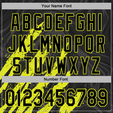 Charger l'image dans la galerie, Custom Stitched Black Neon Yellow 3D Pattern Design Splash Sports Pullover Sweatshirt Hoodie