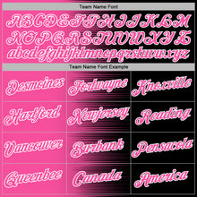 Load image into Gallery viewer, Custom Stitched Black Pink-White 3D Pattern Design Gradient Line Sports Pullover Sweatshirt Hoodie