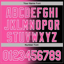 Load image into Gallery viewer, Custom Stitched Black Pink-White 3D Pattern Design Gradient Line Sports Pullover Sweatshirt Hoodie