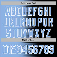 Load image into Gallery viewer, Custom Stitched Black Light Blue-White 3D Pattern Design Gradient Line Sports Pullover Sweatshirt Hoodie