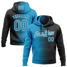 Charger l'image dans la galerie, Custom Stitched Black Panther Blue-White 3D Pattern Design Gradient Line Sports Pullover Sweatshirt Hoodie