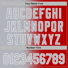 Load image into Gallery viewer, Custom Stitched Red Gray-White 3D Pattern Design Gradient Line Sports Pullover Sweatshirt Hoodie