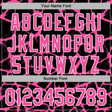 Charger l'image dans la galerie, Custom Stitched Black Pink-White 3D Pattern Design Abstract Network Sports Pullover Sweatshirt Hoodie