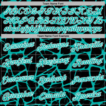 Загрузить изображение в средство просмотра галереи, Custom Stitched Black Aqua-White 3D Pattern Design Abstract Network Sports Pullover Sweatshirt Hoodie