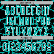 Загрузить изображение в средство просмотра галереи, Custom Stitched Black Aqua-White 3D Pattern Design Abstract Network Sports Pullover Sweatshirt Hoodie