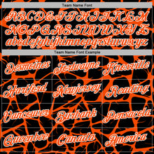 Charger l'image dans la galerie, Custom Stitched Black Orange-White 3D Pattern Design Abstract Network Sports Pullover Sweatshirt Hoodie