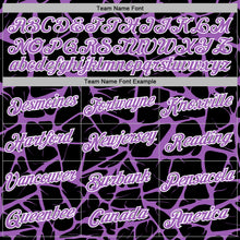 Charger l'image dans la galerie, Custom Stitched Black Medium Purple-White 3D Pattern Design Abstract Network Sports Pullover Sweatshirt Hoodie