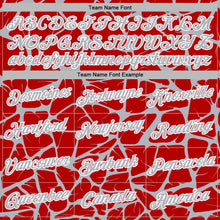 Load image into Gallery viewer, Custom Stitched Red Gray-White 3D Pattern Design Abstract Network Sports Pullover Sweatshirt Hoodie