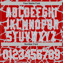 Load image into Gallery viewer, Custom Stitched Red Gray-White 3D Pattern Design Abstract Network Sports Pullover Sweatshirt Hoodie