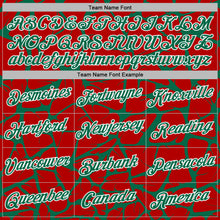 Load image into Gallery viewer, Custom Stitched Red Kelly Green-White 3D Pattern Design Abstract Network Sports Pullover Sweatshirt Hoodie