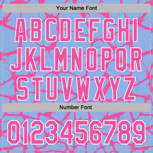 Load image into Gallery viewer, Custom Stitched Light Blue Pink-White 3D Pattern Design Abstract Network Sports Pullover Sweatshirt Hoodie