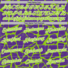 Load image into Gallery viewer, Custom Stitched Purple Neon Green-White 3D Pattern Design Abstract Network Sports Pullover Sweatshirt Hoodie