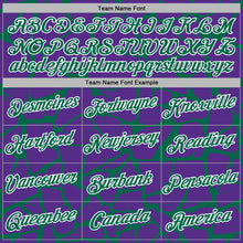 Charger l'image dans la galerie, Custom Stitched Purple Kelly Green-White 3D Pattern Design Abstract Network Sports Pullover Sweatshirt Hoodie