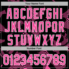 Load image into Gallery viewer, Custom Stitched Black Pink-White 3D Pattern Design Curve Lines Sports Pullover Sweatshirt Hoodie