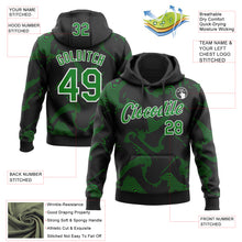 Загрузить изображение в средство просмотра галереи, Custom Stitched Black Grass Green-White 3D Pattern Design Curve Lines Sports Pullover Sweatshirt Hoodie