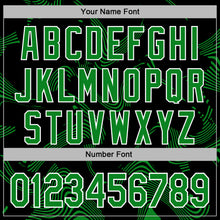 Загрузить изображение в средство просмотра галереи, Custom Stitched Black Grass Green-White 3D Pattern Design Curve Lines Sports Pullover Sweatshirt Hoodie