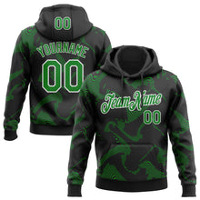 Загрузить изображение в средство просмотра галереи, Custom Stitched Black Grass Green-White 3D Pattern Design Curve Lines Sports Pullover Sweatshirt Hoodie