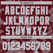 Загрузить изображение в средство просмотра галереи, Custom Stitched Burgundy Gray-White 3D Pattern Design Curve Lines Sports Pullover Sweatshirt Hoodie