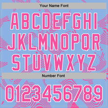 Load image into Gallery viewer, Custom Stitched Light Blue Pink-White 3D Pattern Design Curve Lines Sports Pullover Sweatshirt Hoodie