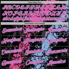 Charger l'image dans la galerie, Custom Stitched Black Pink-Light Blue 3D Pattern Design Splash Sports Pullover Sweatshirt Hoodie