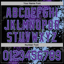 Charger l'image dans la galerie, Custom Stitched Black Purple-Light Blue 3D Pattern Design Splash Sports Pullover Sweatshirt Hoodie