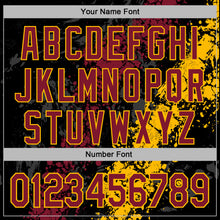 Charger l'image dans la galerie, Custom Stitched Black Crimson-Gold 3D Pattern Design Splash Sports Pullover Sweatshirt Hoodie