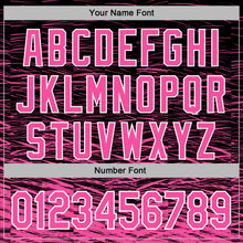 Load image into Gallery viewer, Custom Stitched Black Pink-White 3D Pattern Design Line Sports Pullover Sweatshirt Hoodie