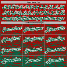 Charger l'image dans la galerie, Custom Stitched Red Kelly Green-White 3D Pattern Design Line Sports Pullover Sweatshirt Hoodie