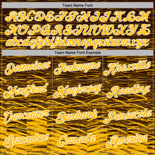 Load image into Gallery viewer, Custom Stitched Brown Gold-White 3D Pattern Design Line Sports Pullover Sweatshirt Hoodie
