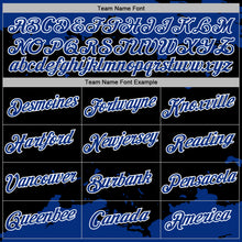 Charger l'image dans la galerie, Custom Stitched Black Royal-White 3D Pattern Design Fragment Sports Pullover Sweatshirt Hoodie