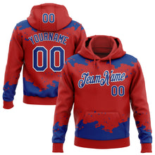 Charger l'image dans la galerie, Custom Stitched Red Royal-White 3D Pattern Design Fragment Sports Pullover Sweatshirt Hoodie