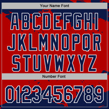 Load image into Gallery viewer, Custom Stitched Red Navy-White 3D Pattern Design Fragment Sports Pullover Sweatshirt Hoodie