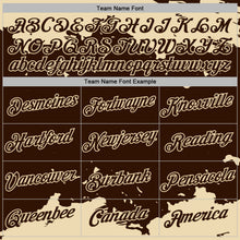 Laden Sie das Bild in den Galerie-Viewer, Custom Stitched Brown Cream 3D Pattern Design Fragment Sports Pullover Sweatshirt Hoodie