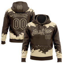Laden Sie das Bild in den Galerie-Viewer, Custom Stitched Brown Cream 3D Pattern Design Fragment Sports Pullover Sweatshirt Hoodie
