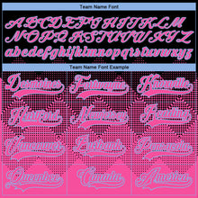 Charger l'image dans la galerie, Custom Black Pink-Light Blue 3D Pattern Gradient Square Shapes Hockey Lace Neck Jersey