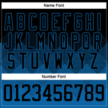 Charger l'image dans la galerie, Custom Black Blue-White 3D Pattern Gradient Square Shapes Hockey Lace Neck Jersey