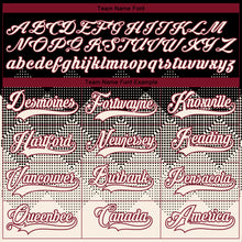 Charger l'image dans la galerie, Custom Black Cream-Crimson 3D Pattern Gradient Square Shapes Hockey Lace Neck Jersey